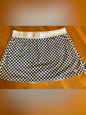 Nike Black & blue Checkered Mini Skirt EUC size L